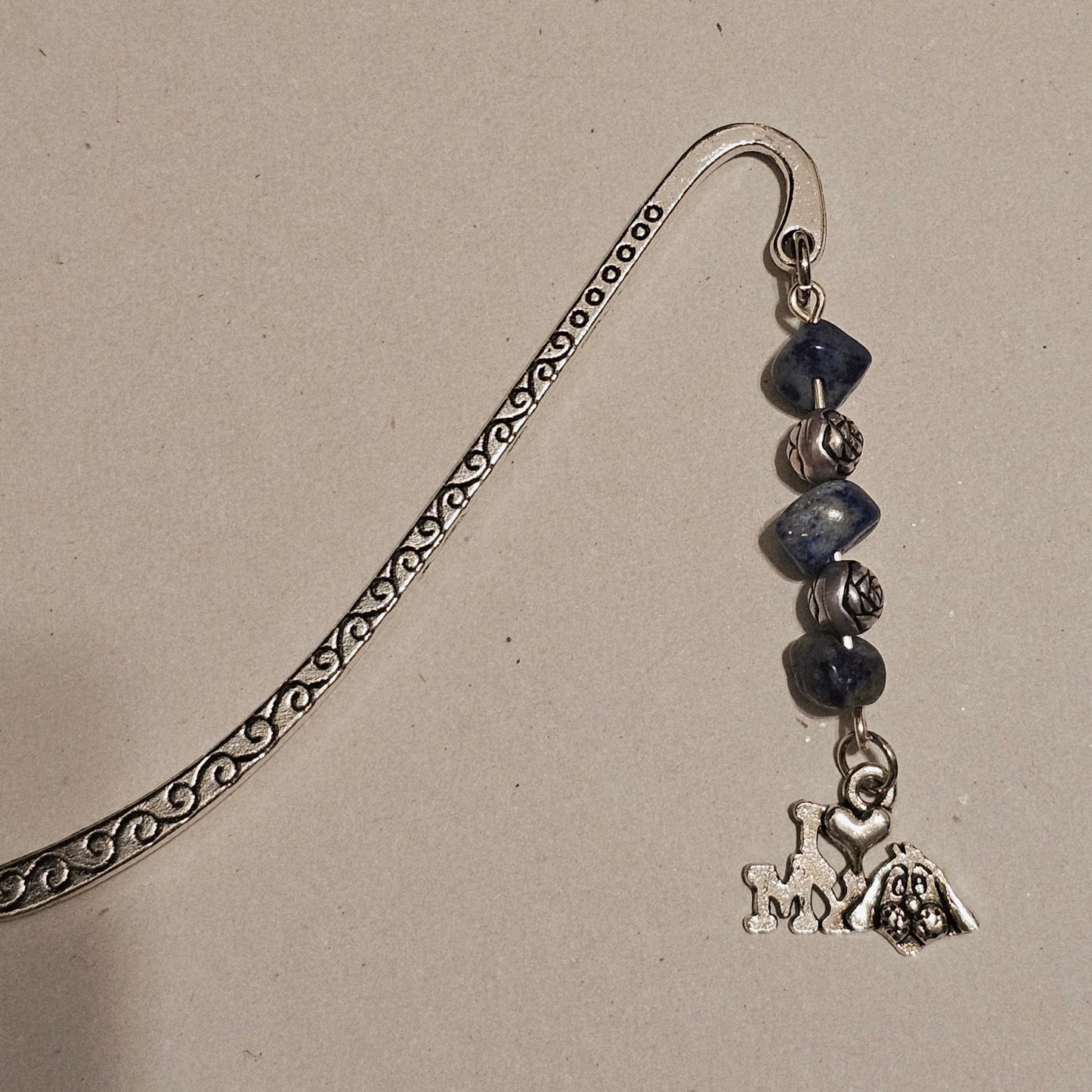 Blue Stone Chip "I ❤️ My Dog" Bookmark
