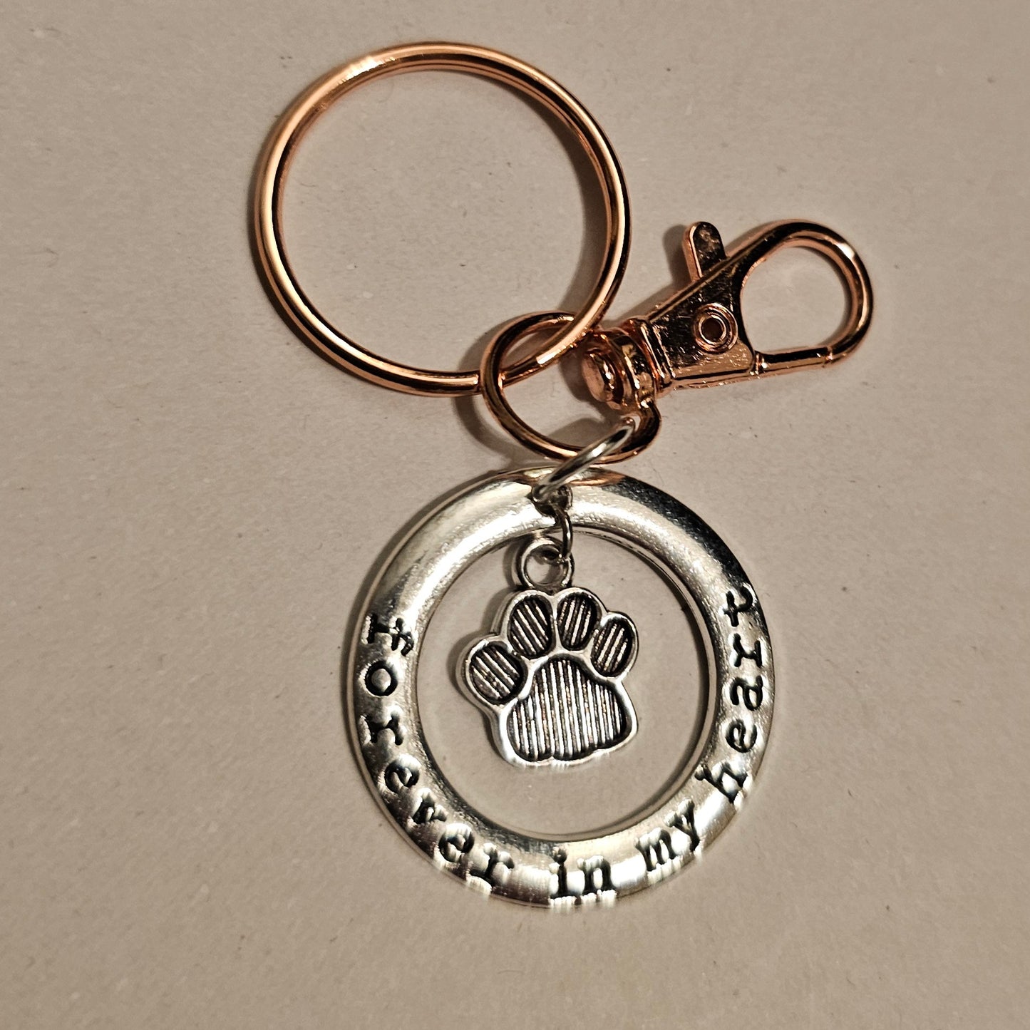 "Forever In My Heart" Pet Keychain