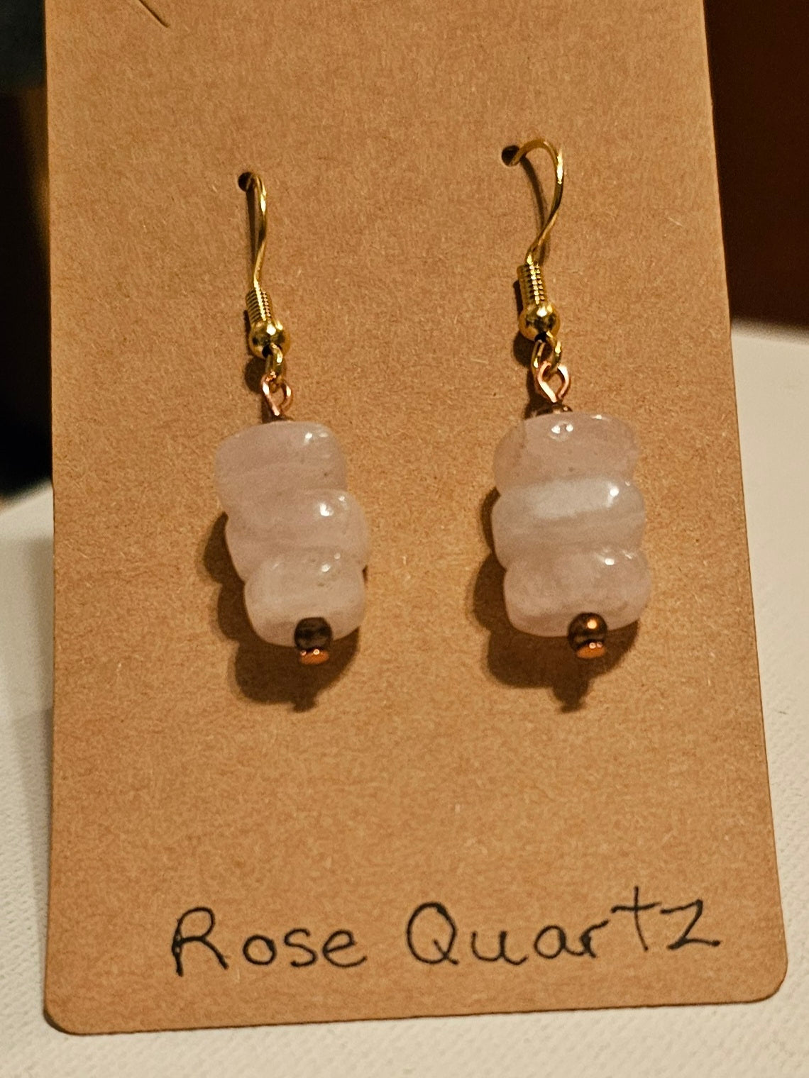 Rose Quartz Stack Earrings