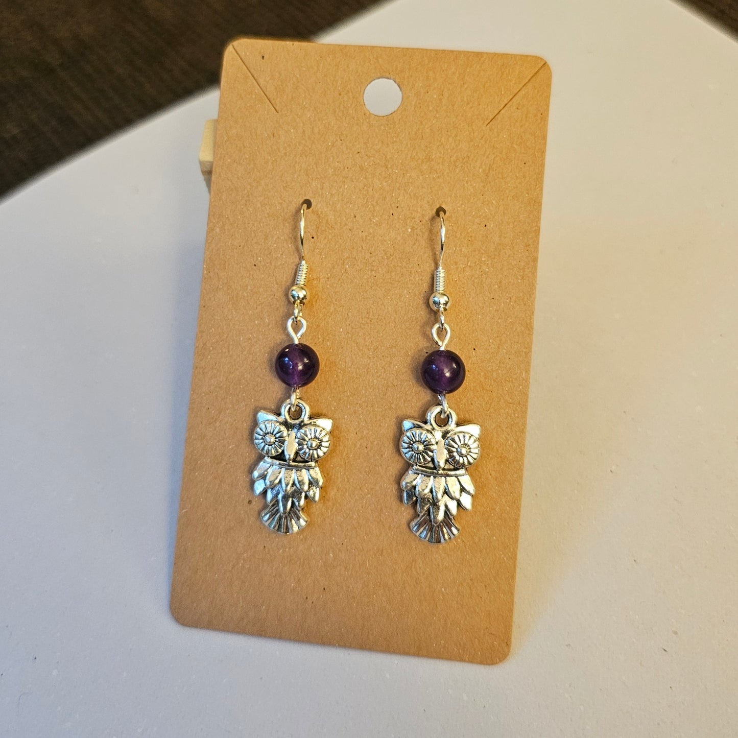 Metal Owl Earrings