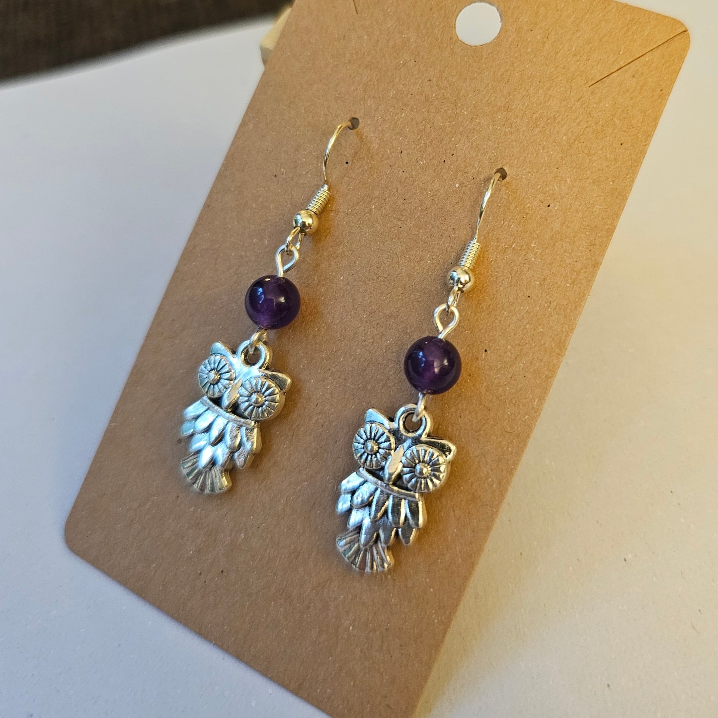 Metal Owl Earrings
