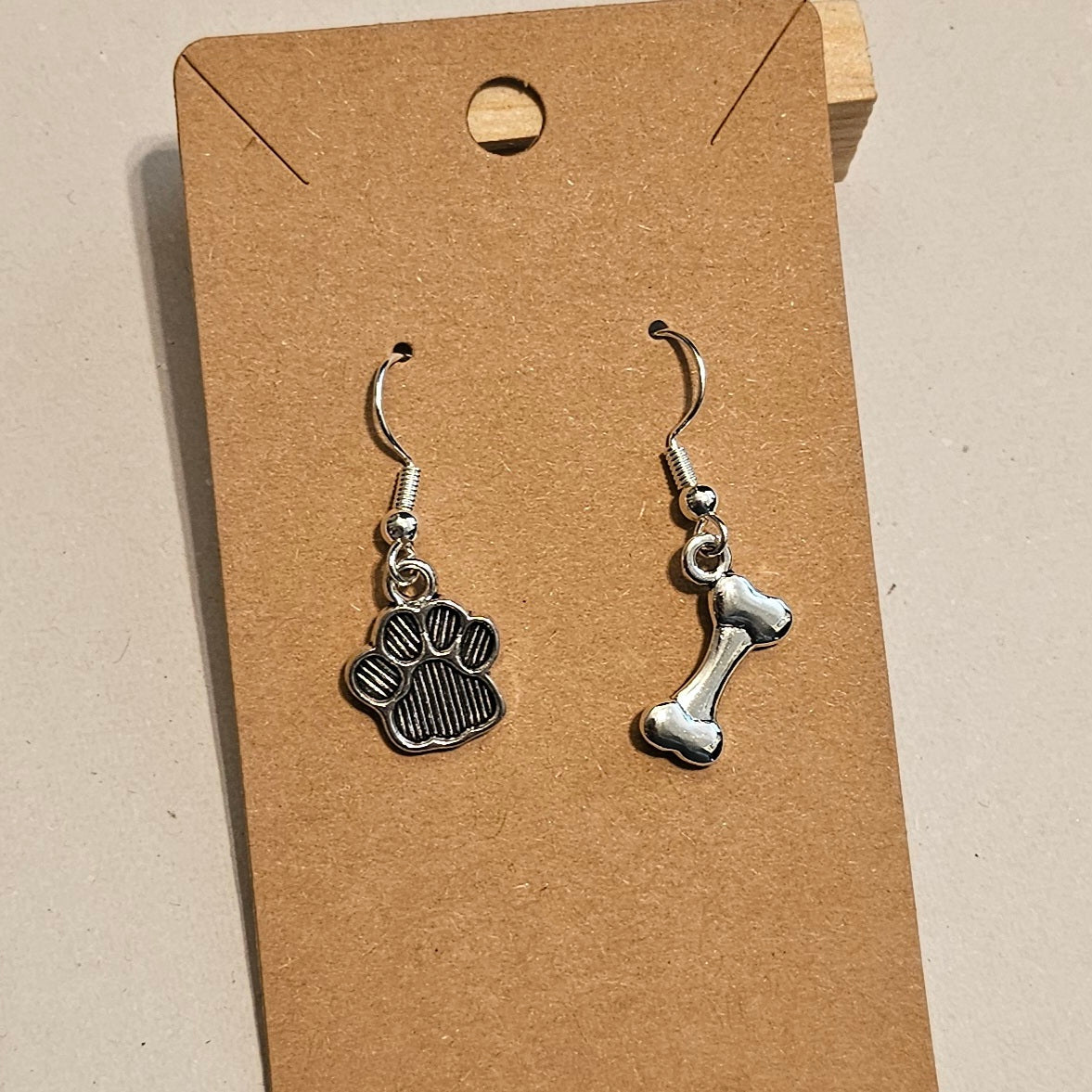 Paw and Bone Earrings