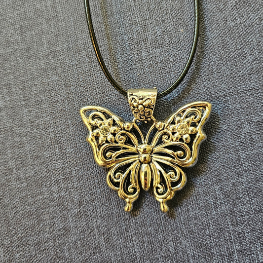 Large Metal Butterfly Necklace