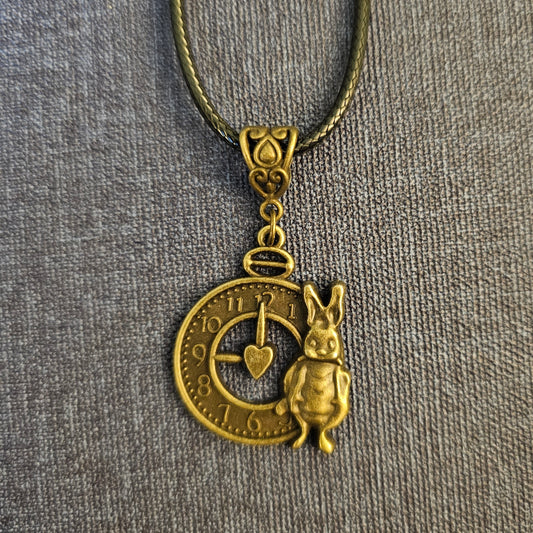 White Rabbit Timepiece Necklace