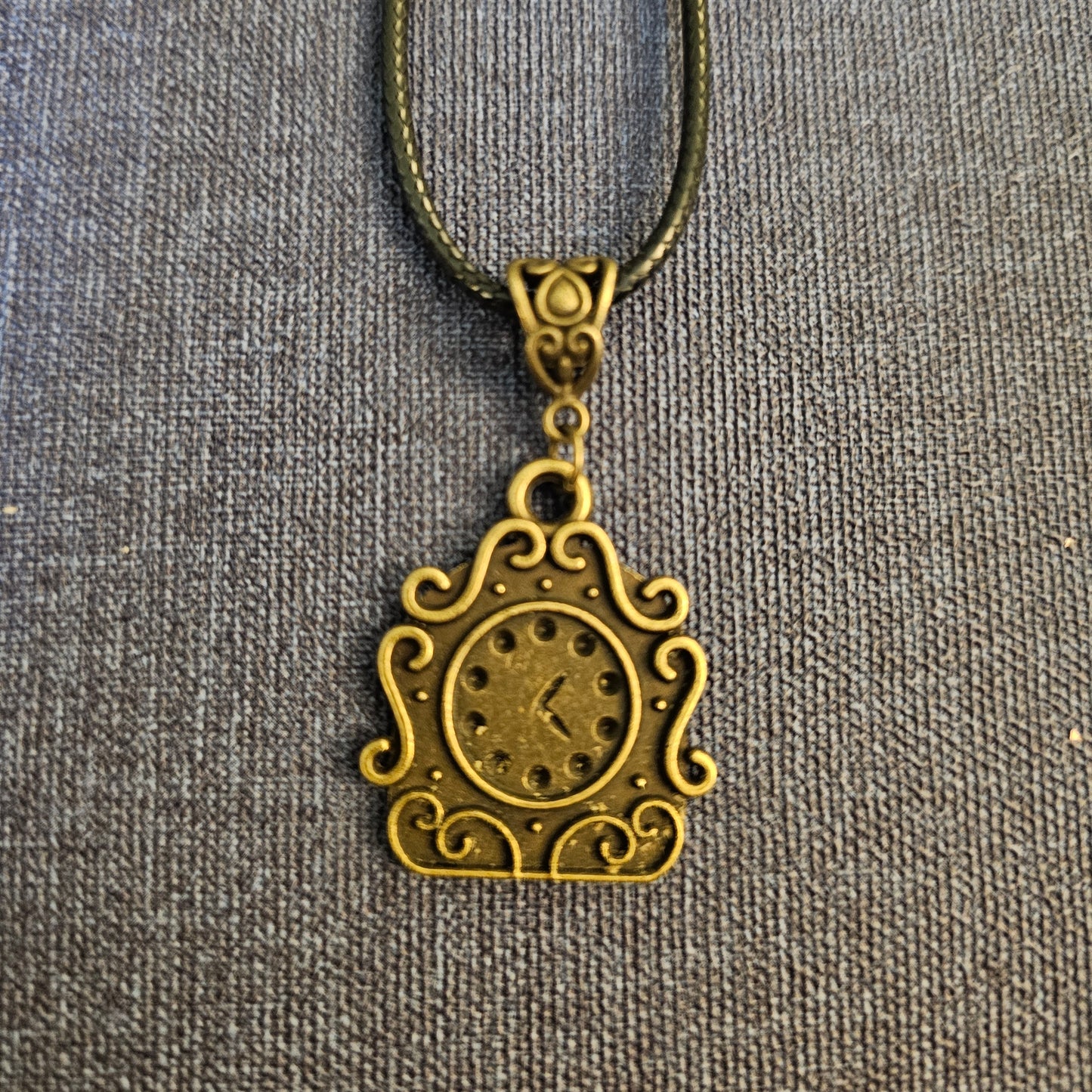 "Cogsworth" Style Clock Necklace