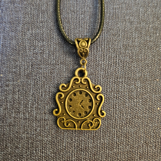 "Cogsworth" Style Clock Necklace