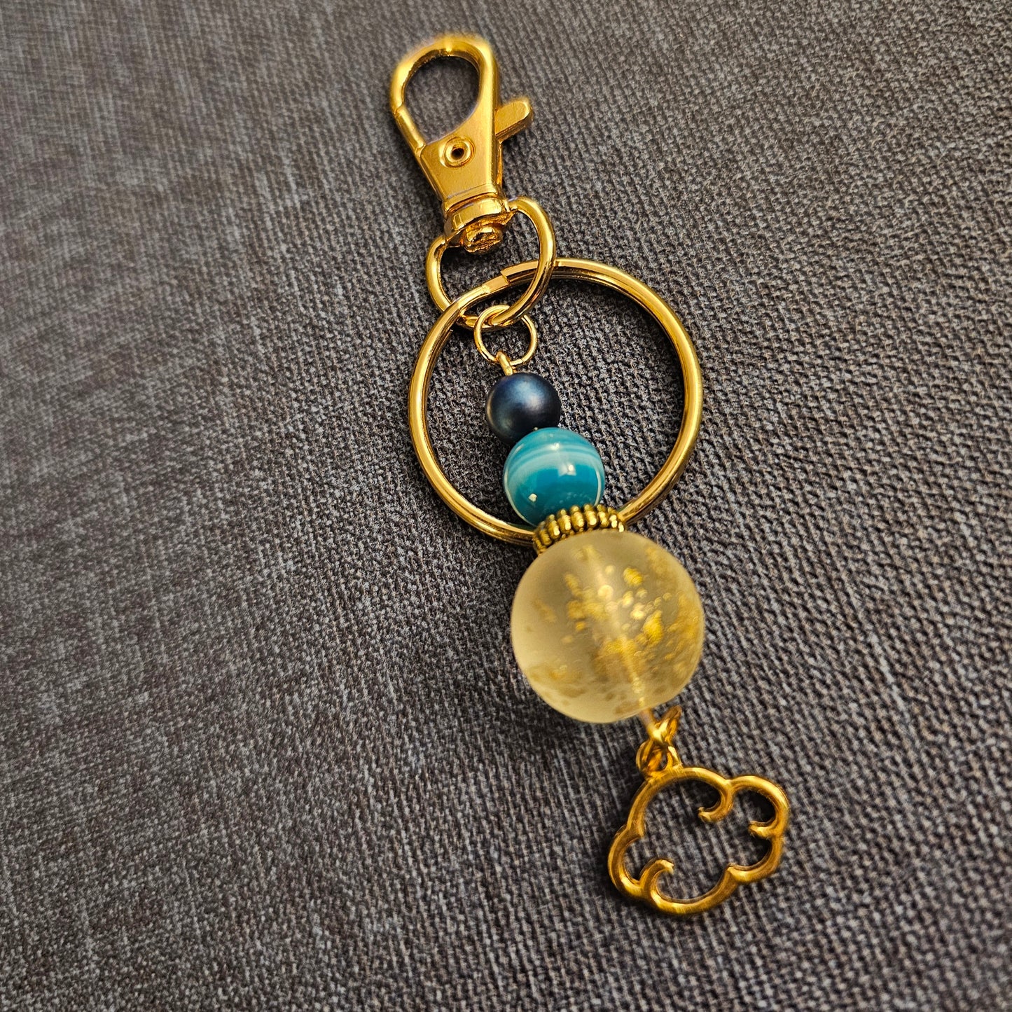 Golden Cloud Keychain / Purse Charm