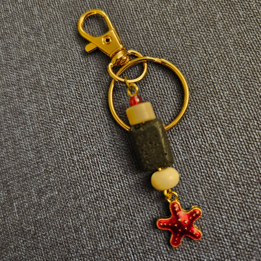 Red Starfish Keychain / Purse Charm