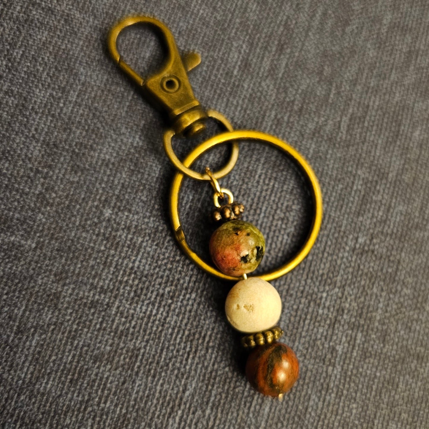 Stone Beaded Keychain / Purse Charm 1