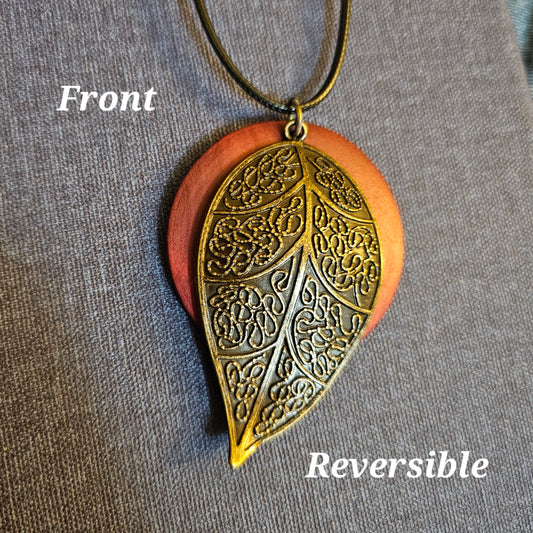 Reversible Leaf Pendant Necklace