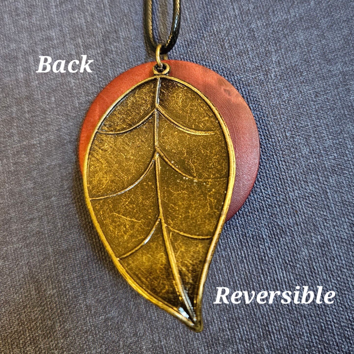 Reversible Leaf Pendant Necklace