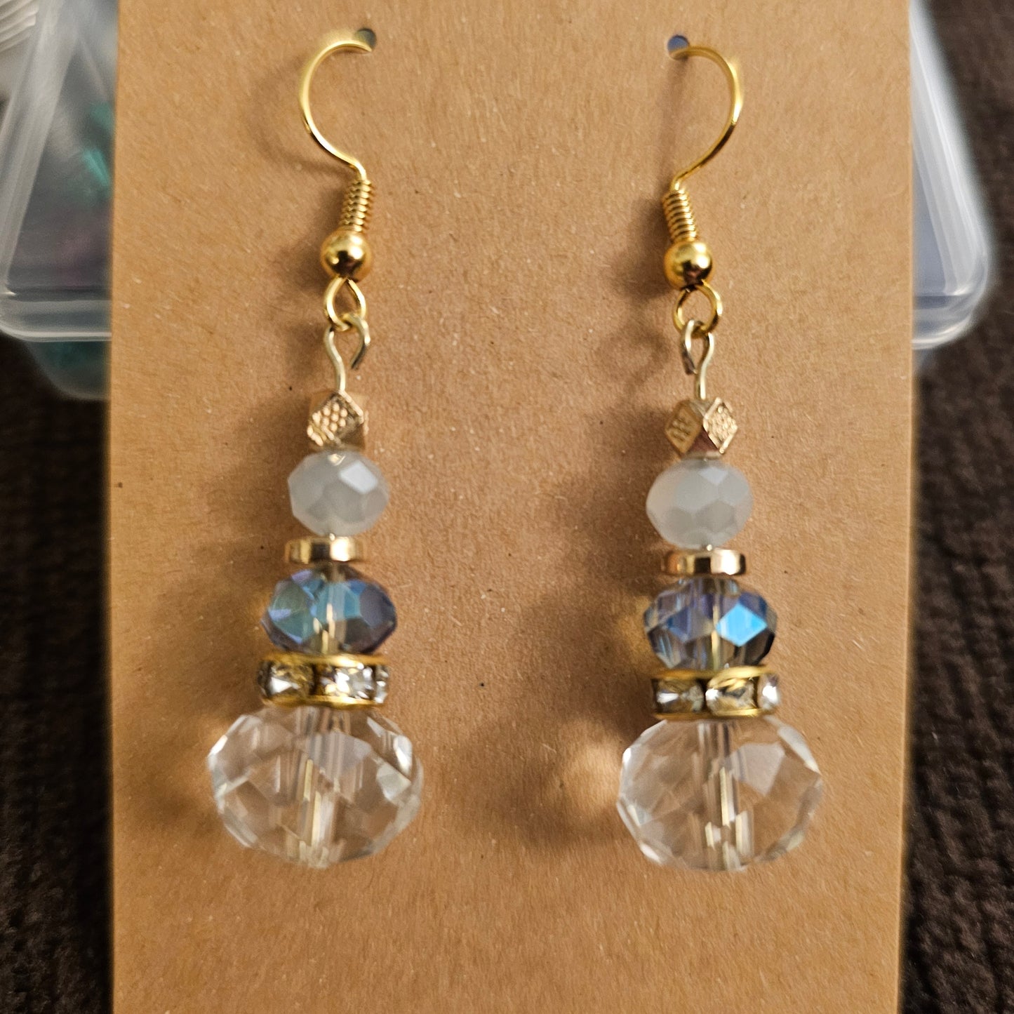 Sparkly Faceted Dangle Earrings