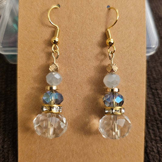 Sparkly Faceted Dangle Earrings