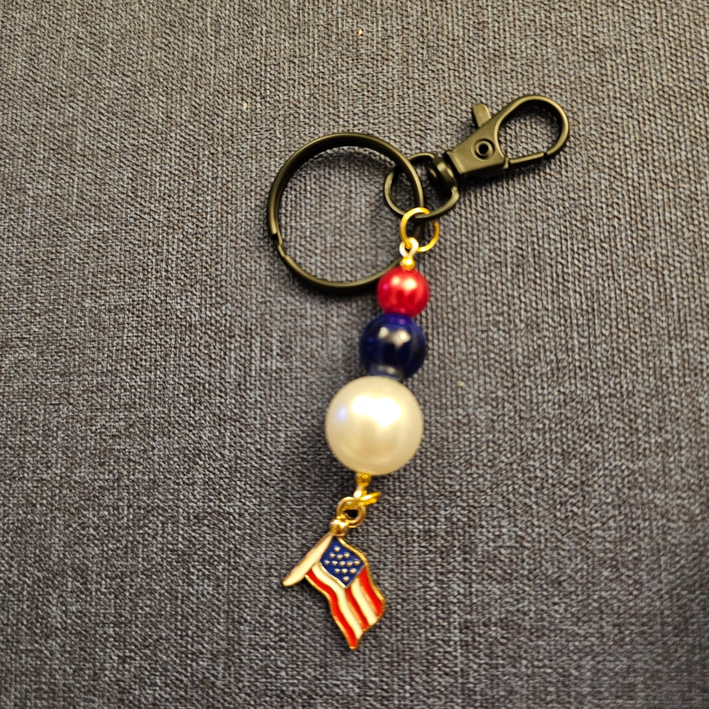 American Flag Keychain / Purse Charm 2