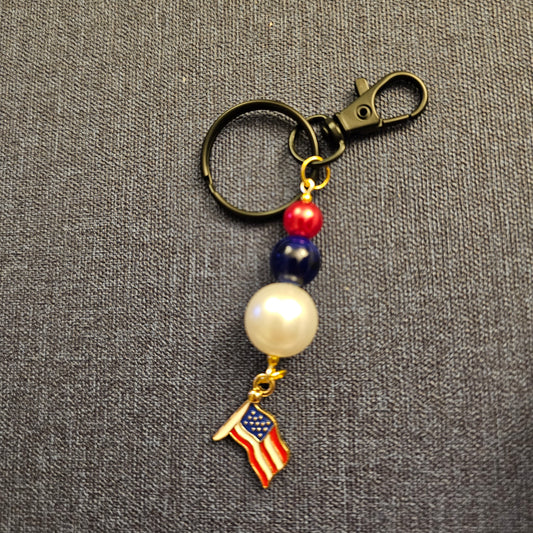 American Flag Keychain / Purse Charm 2