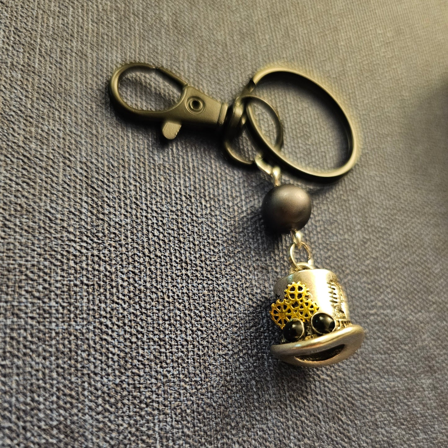 Steampunk Mad Hatter Keychain / Purse Charm