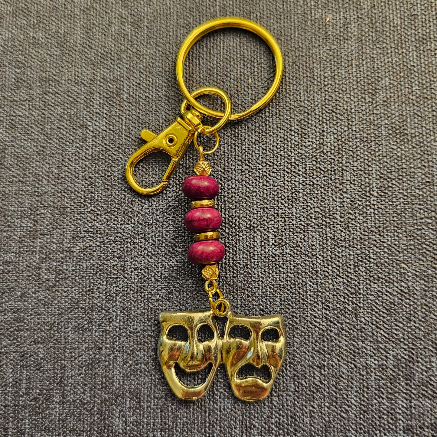 Purple, Gold, and Silver Keychain / Purse Charm