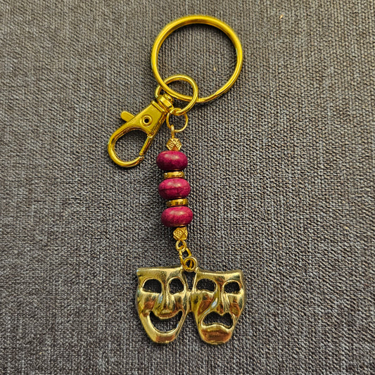 Purple, Gold, and Silver Keychain / Purse Charm