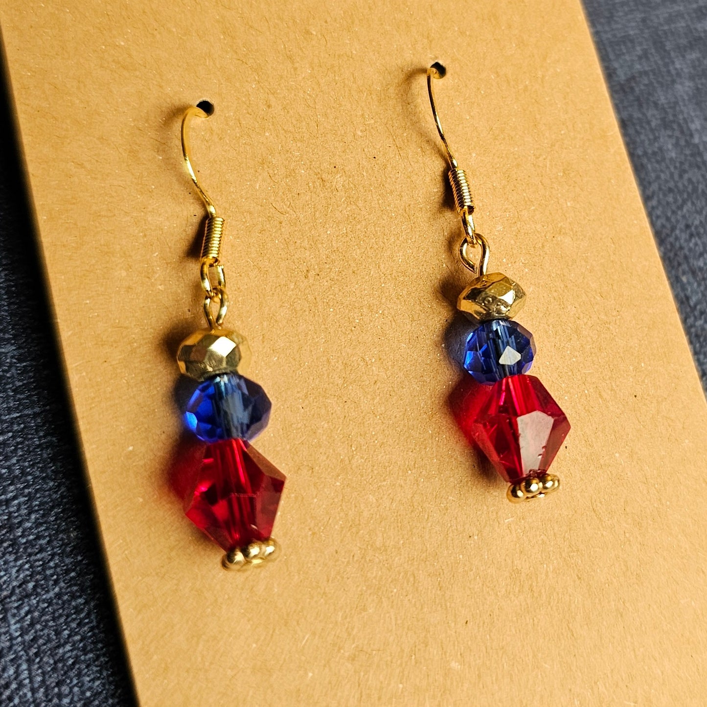 Red and Blue Earrings