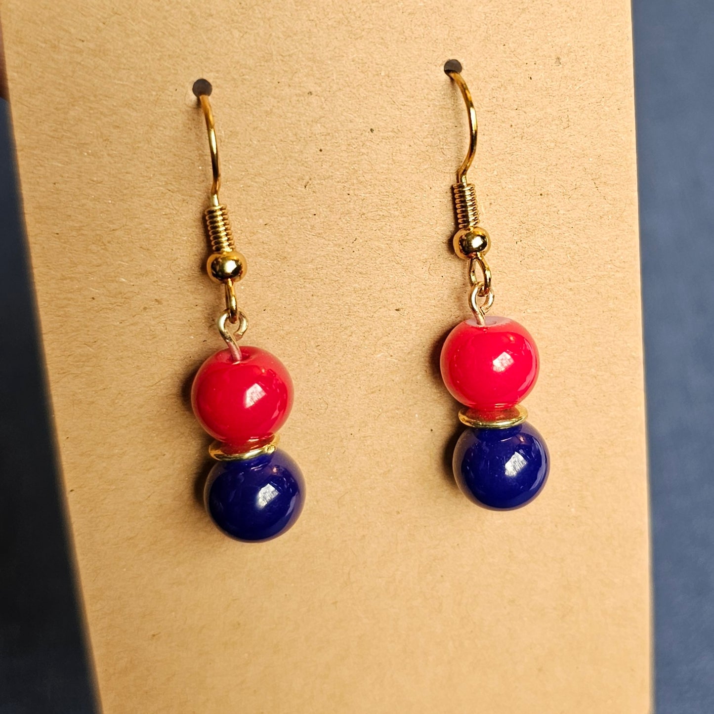 Red and Blue Earrings