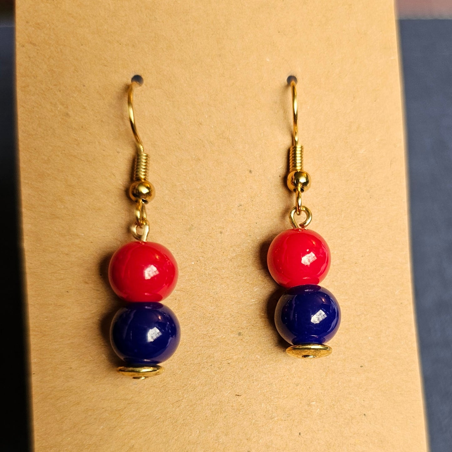 Red and Blue Earrings