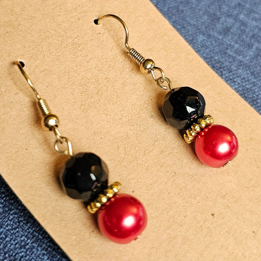 Black and Red Earrings