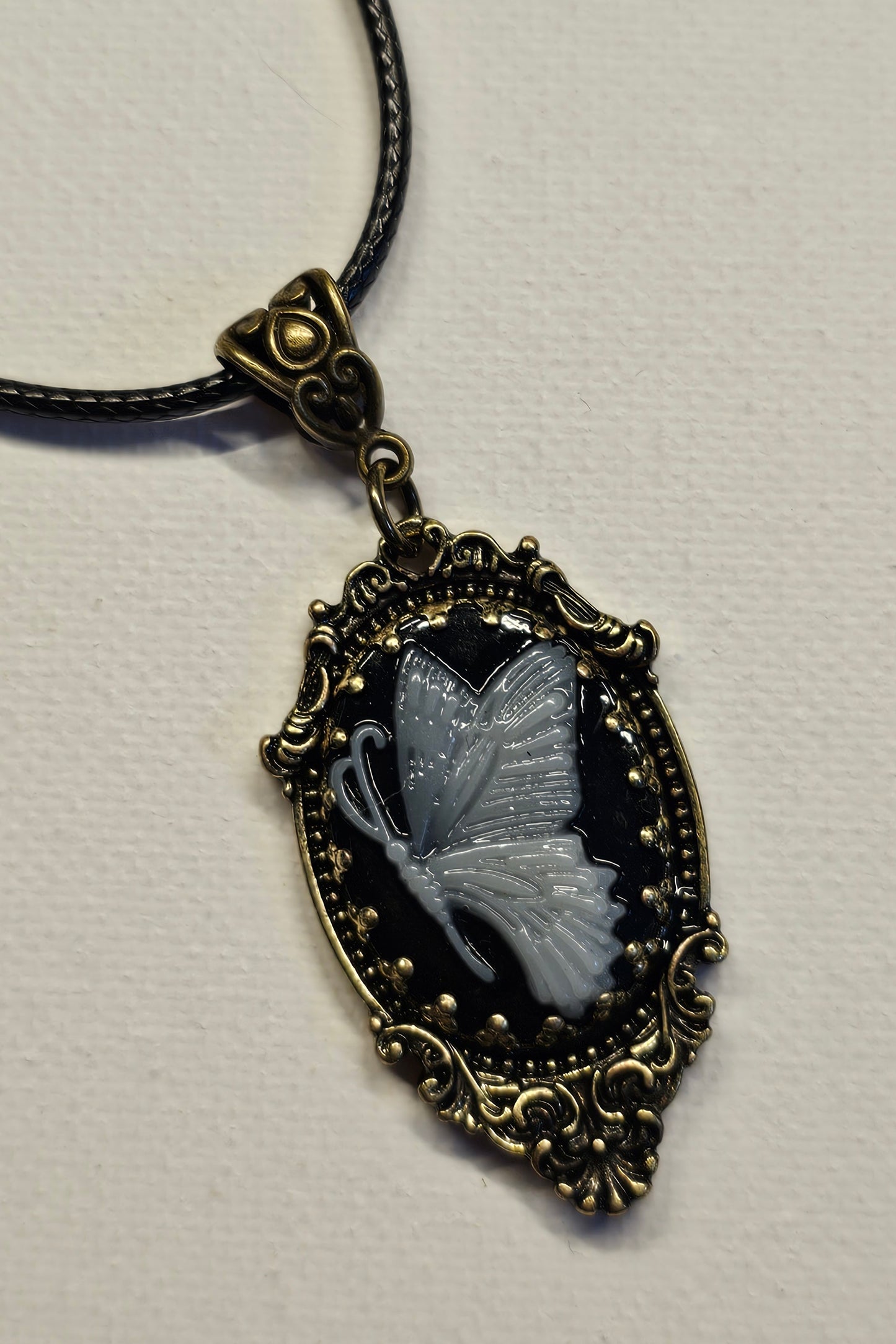 Butterfly Cameo Necklace