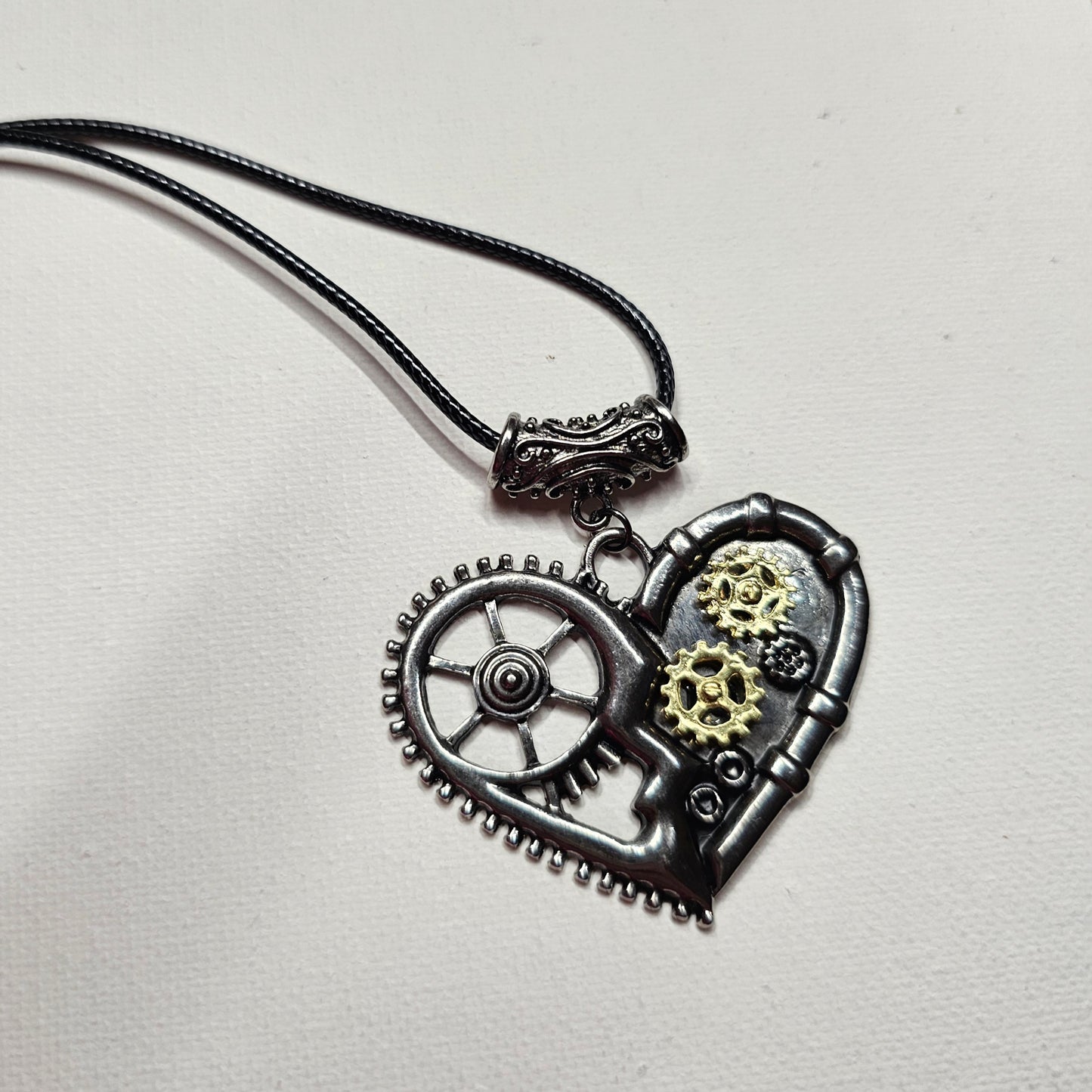 Steampunk Heart Pendant Necklace