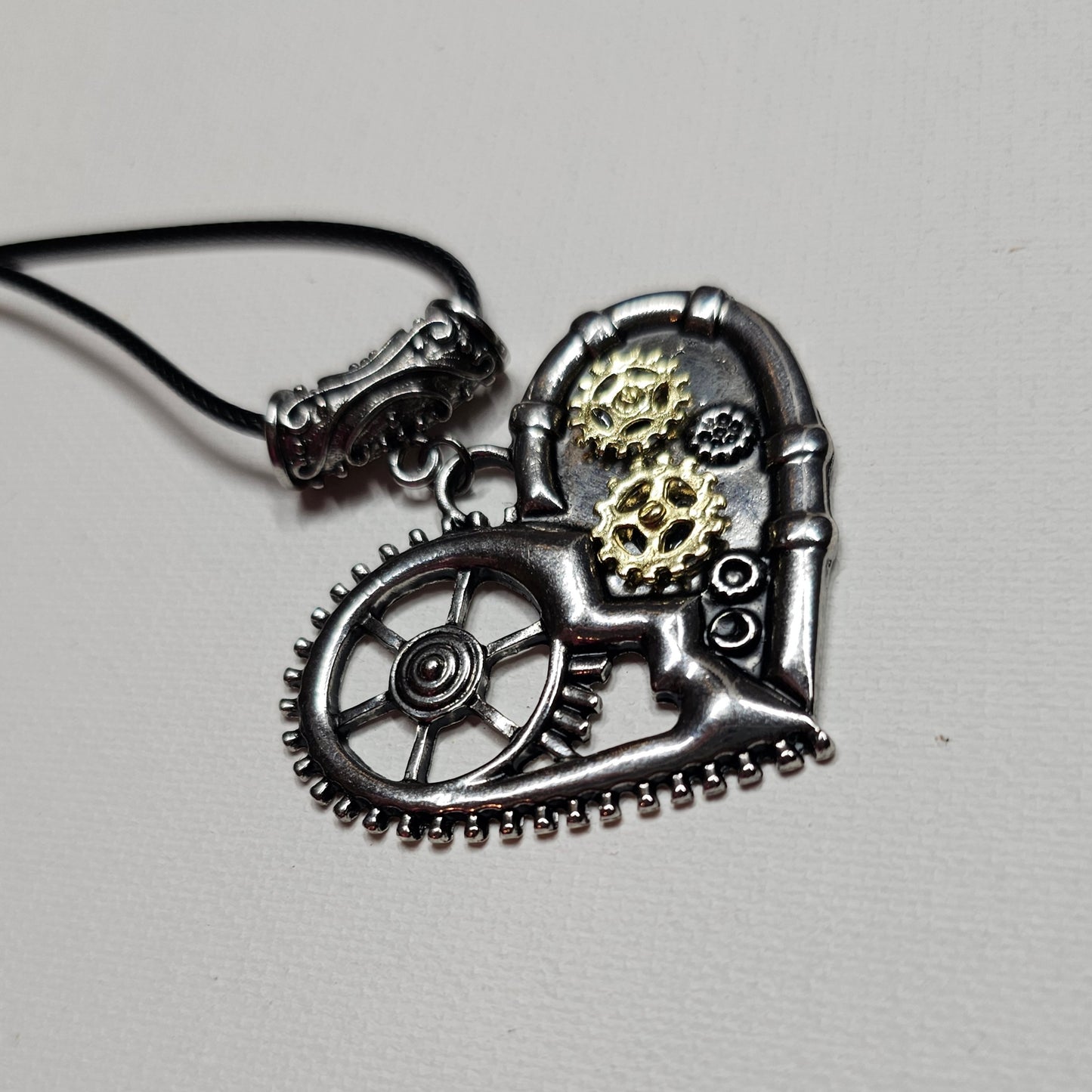 Steampunk Heart Pendant Necklace