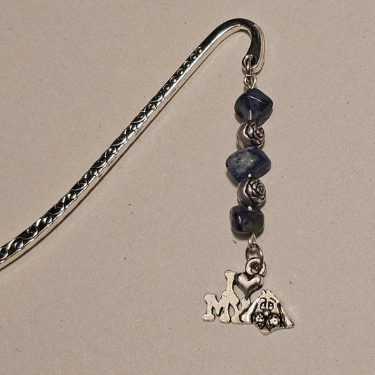Blue Stone Chip "I ❤️ My Dog" Bookmark