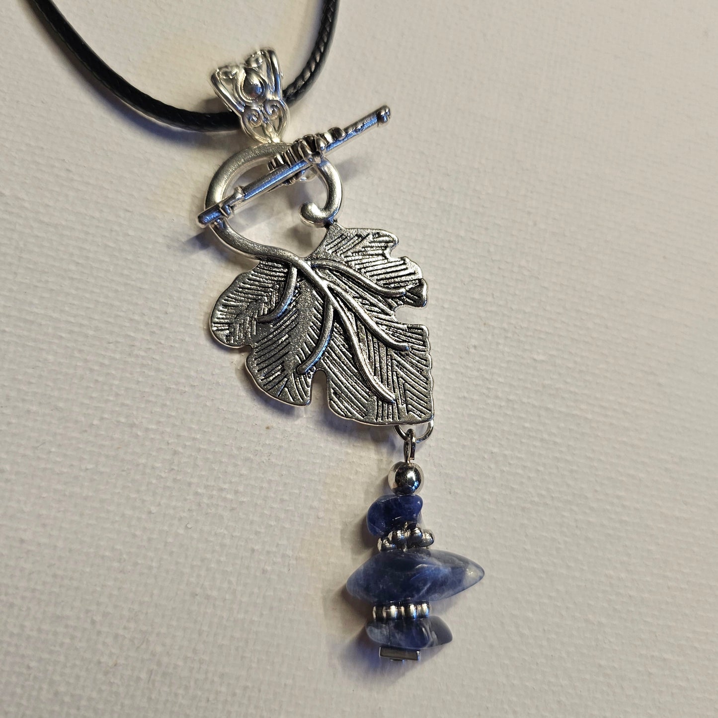 Interchangeable Silver Leaf and Stones Necklace