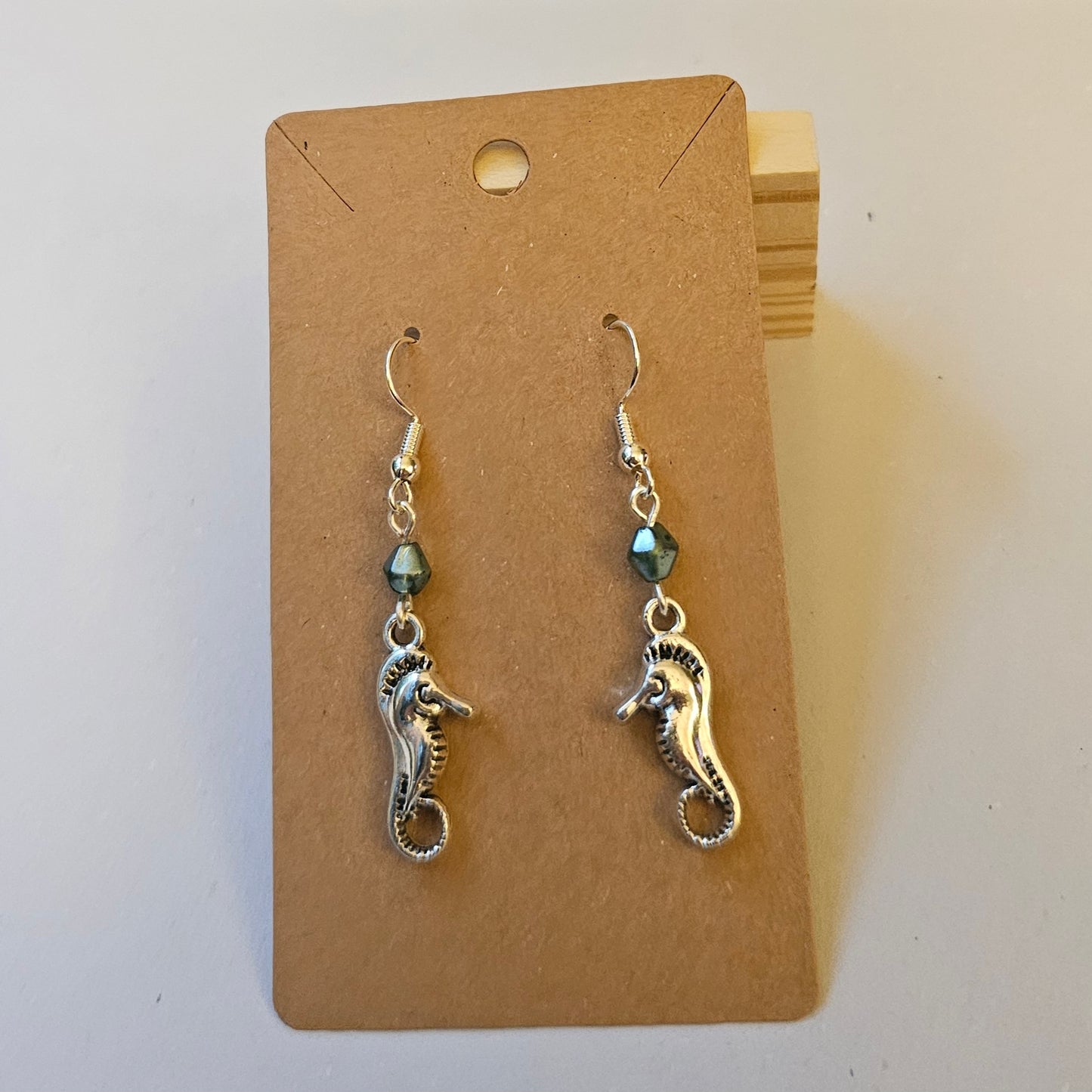 Pearly Bead Seahorse Earrings