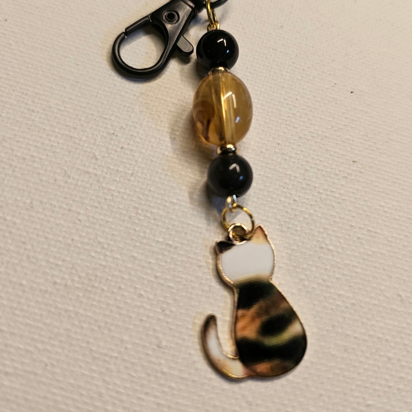 Calico Cat Back Keychain