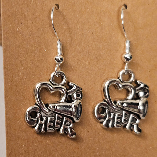 Silvery "❤️ to Cheer" Earrings