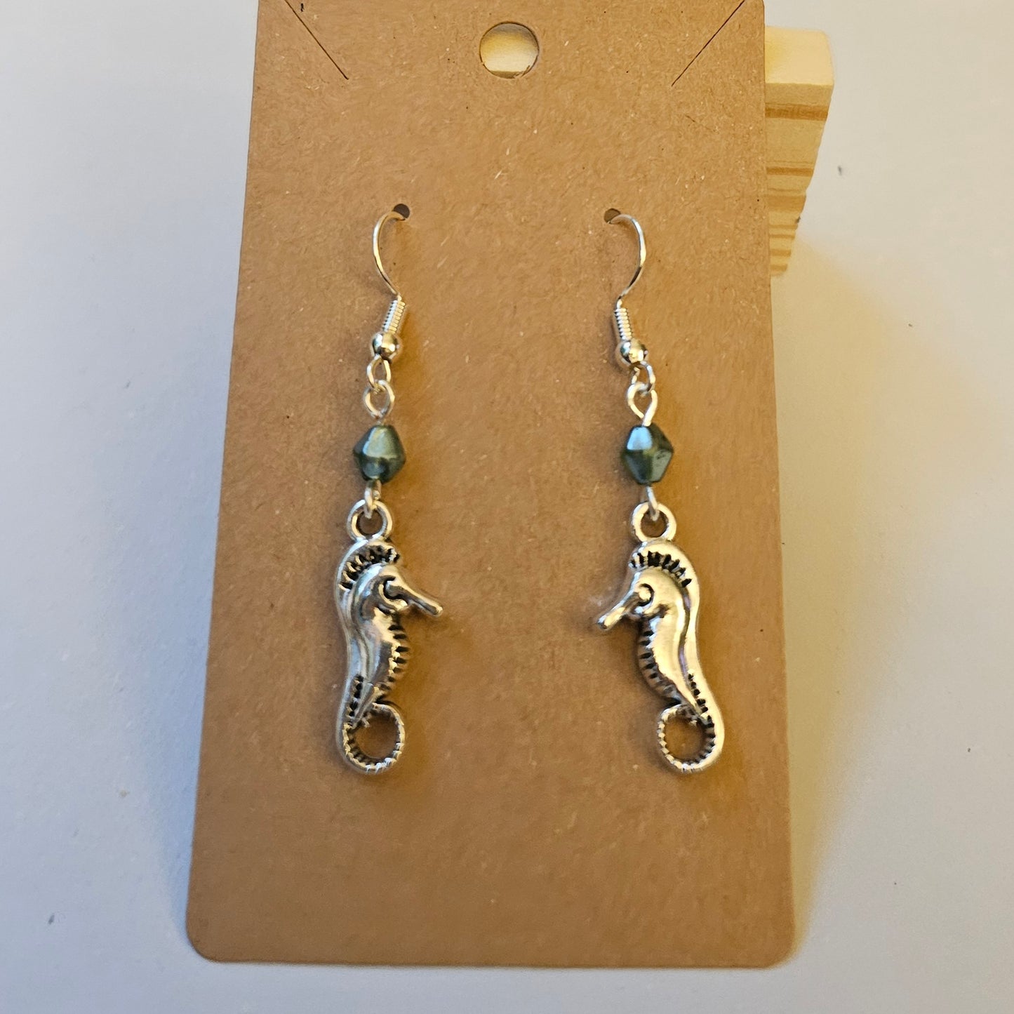 Pearly Bead Seahorse Earrings