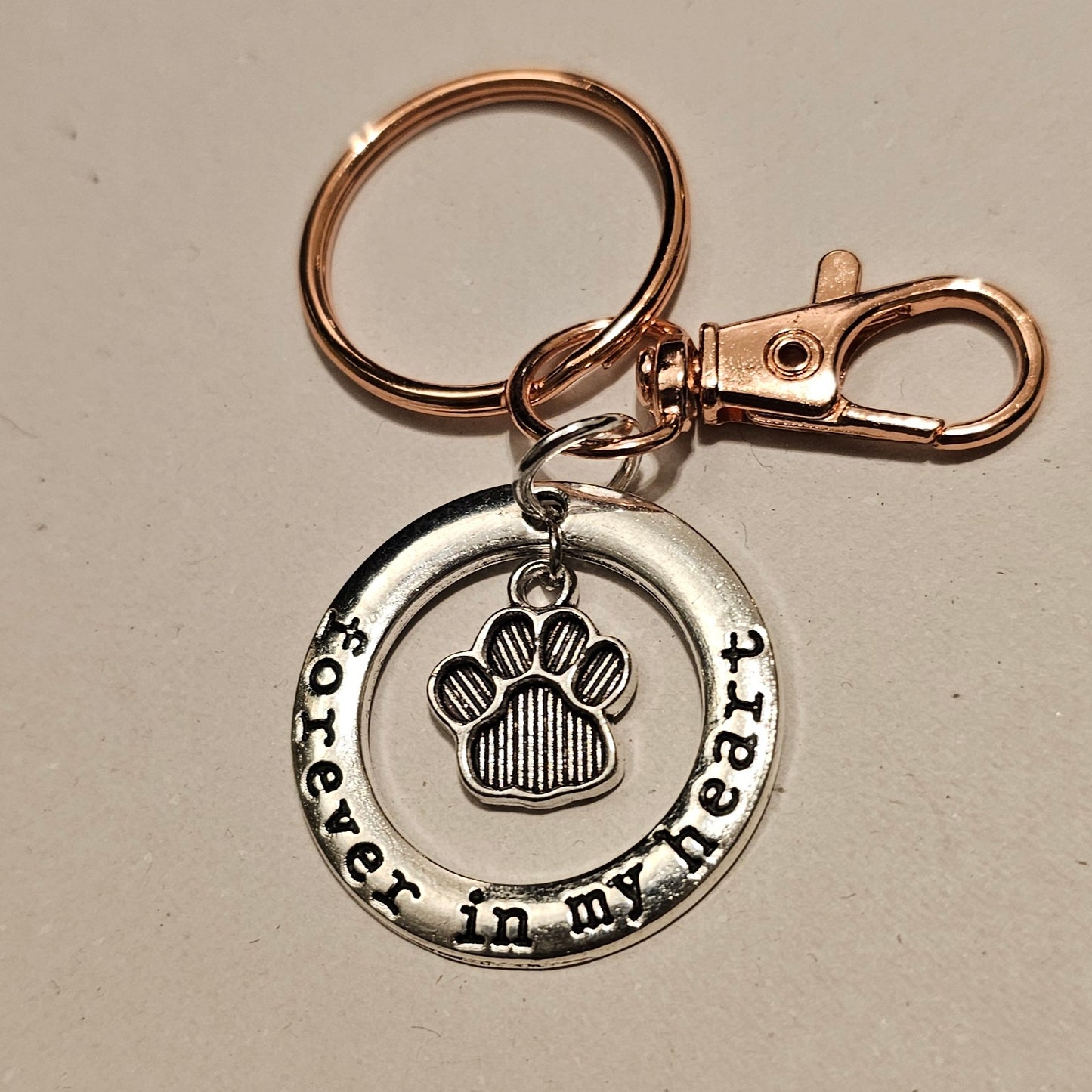 "Forever In My Heart" Pet Keychain