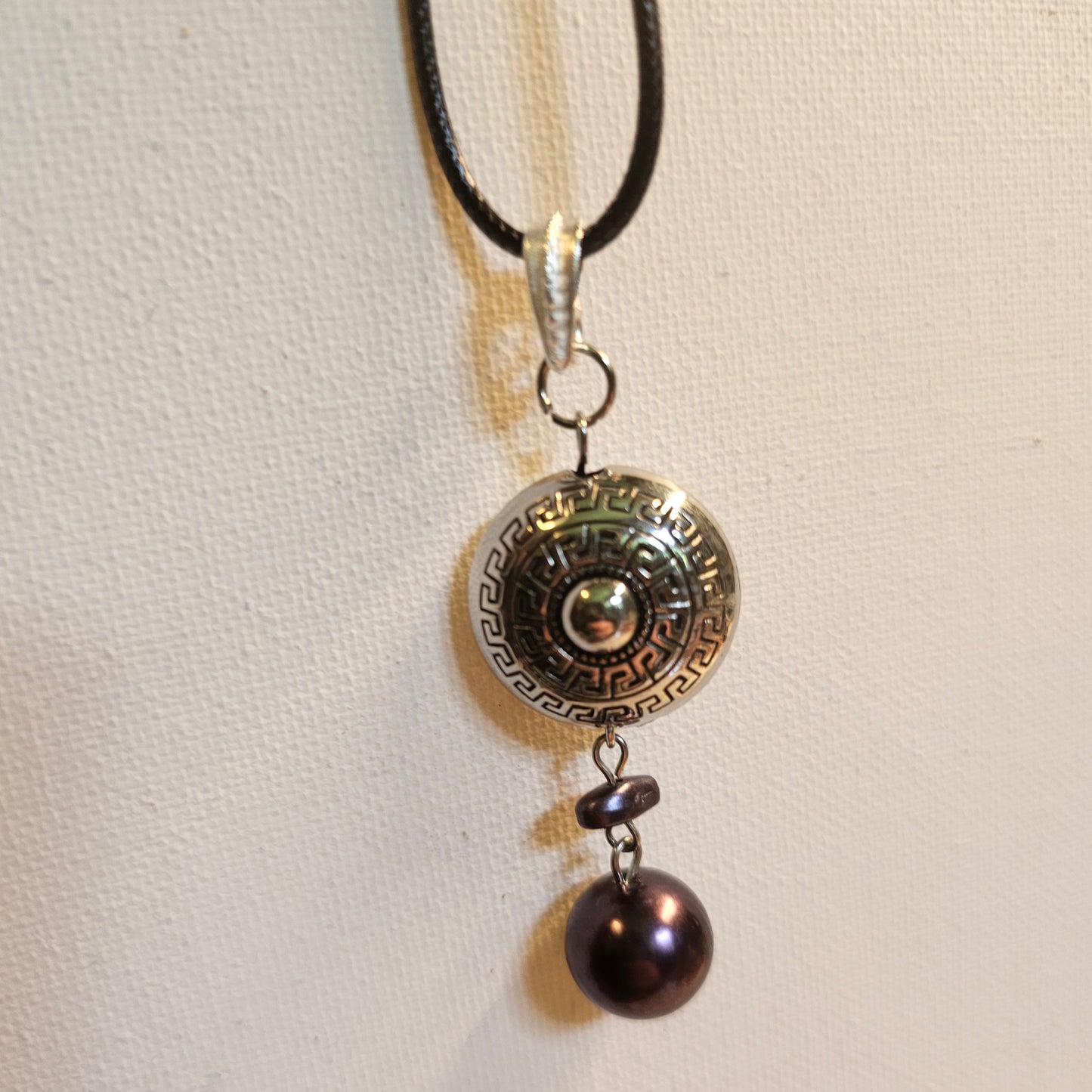 Silver and Purple Metallic Necklace