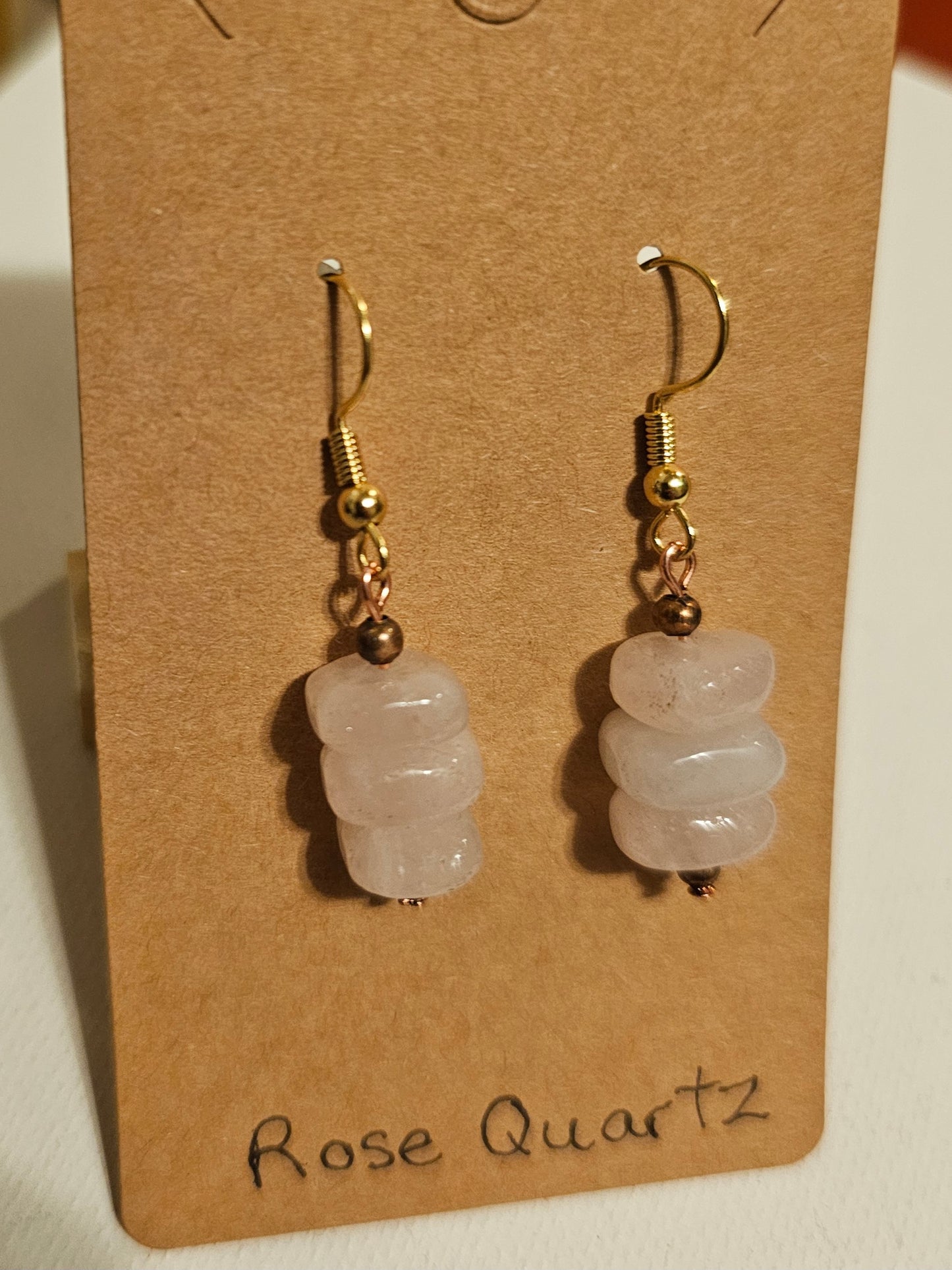 Rose Quartz Stack Earrings