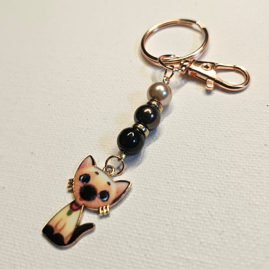 Siamese Cat Keychain