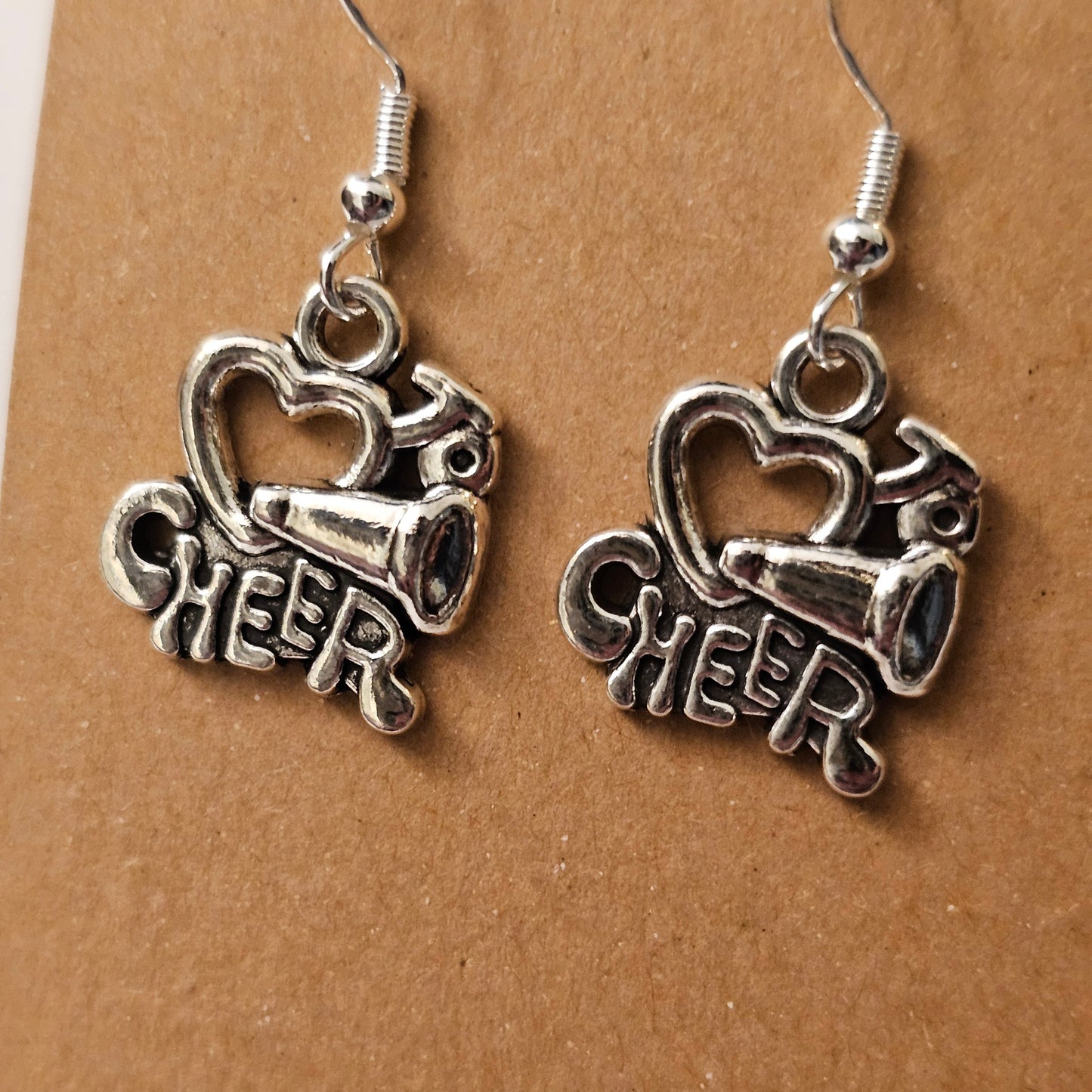 Silvery "❤️ to Cheer" Earrings