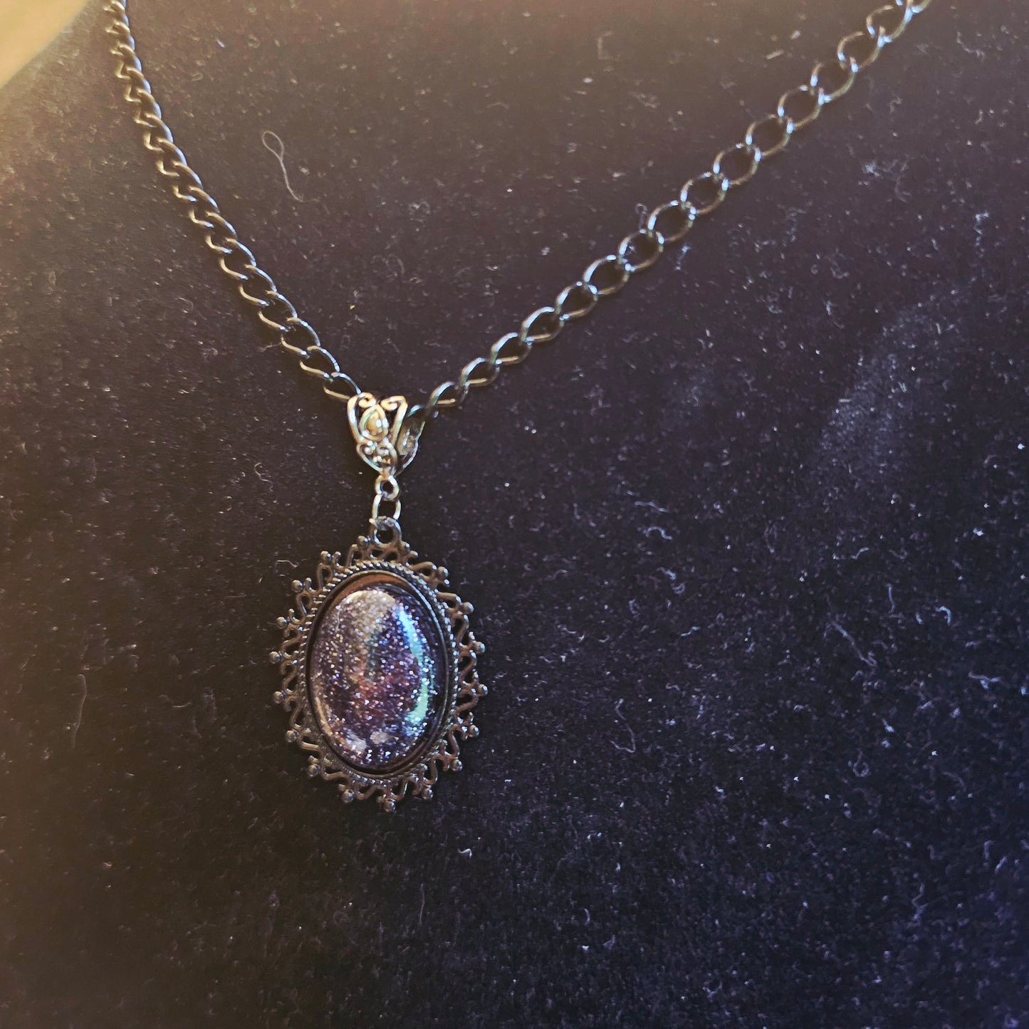 Black Sparkly Gothic-Style Choker Necklace