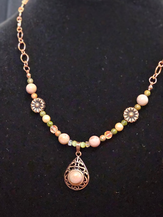 Rhodonite Pendant Necklace