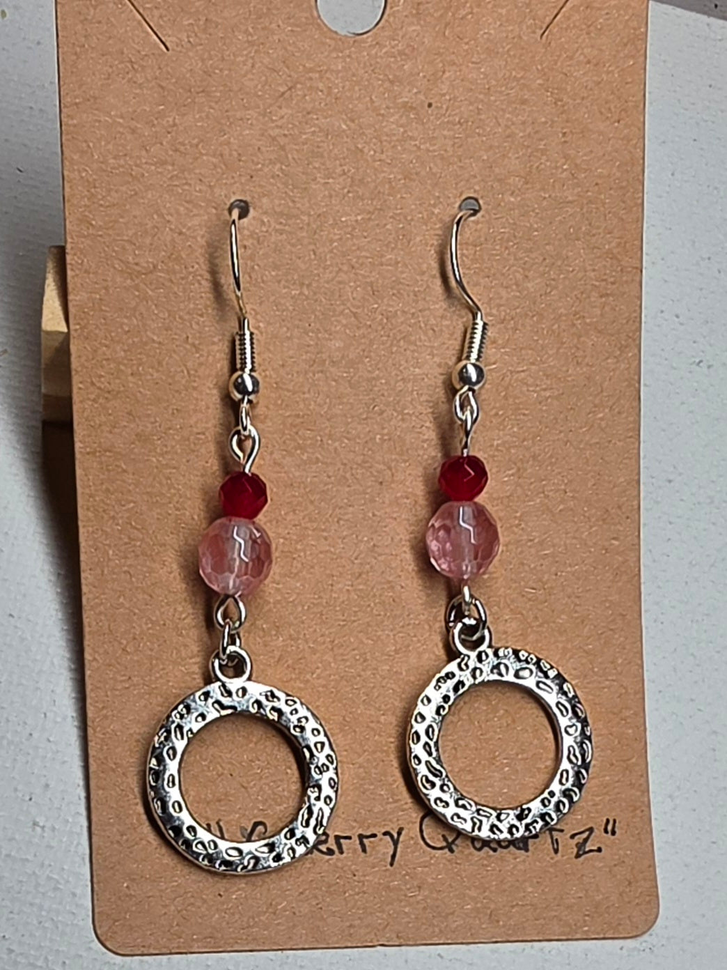 Cherry Quartz Beaded Earrings