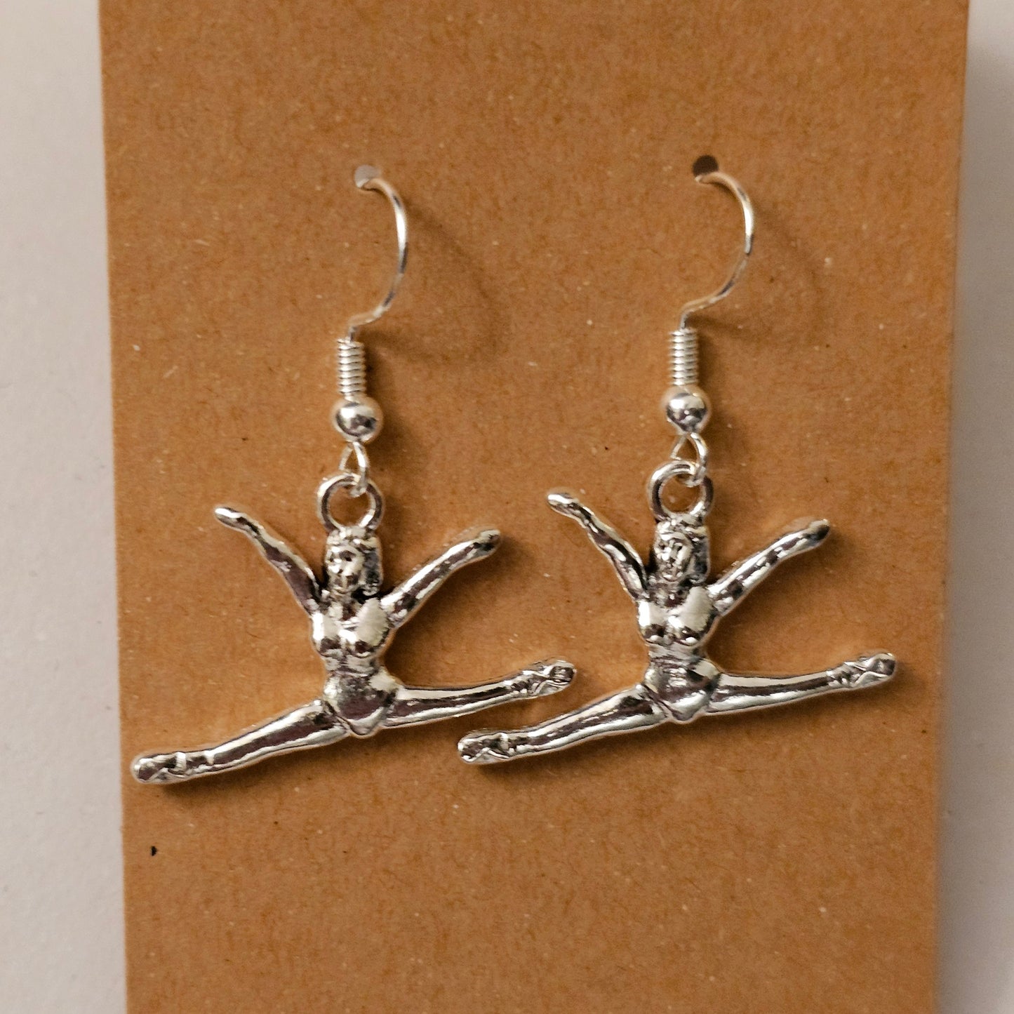 Silvery Gymnast Earrings