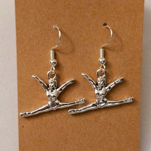 Silvery Gymnast Earrings