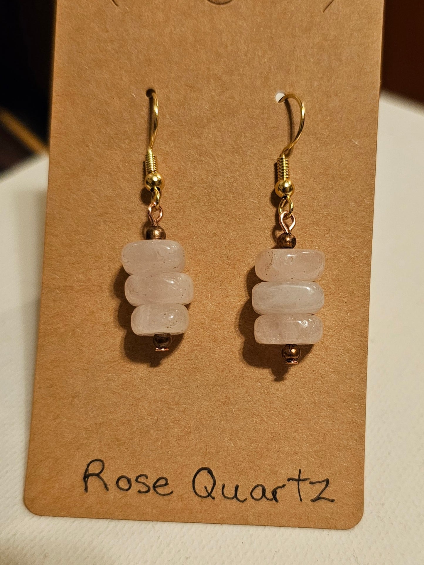 Rose Quartz Stack Earrings