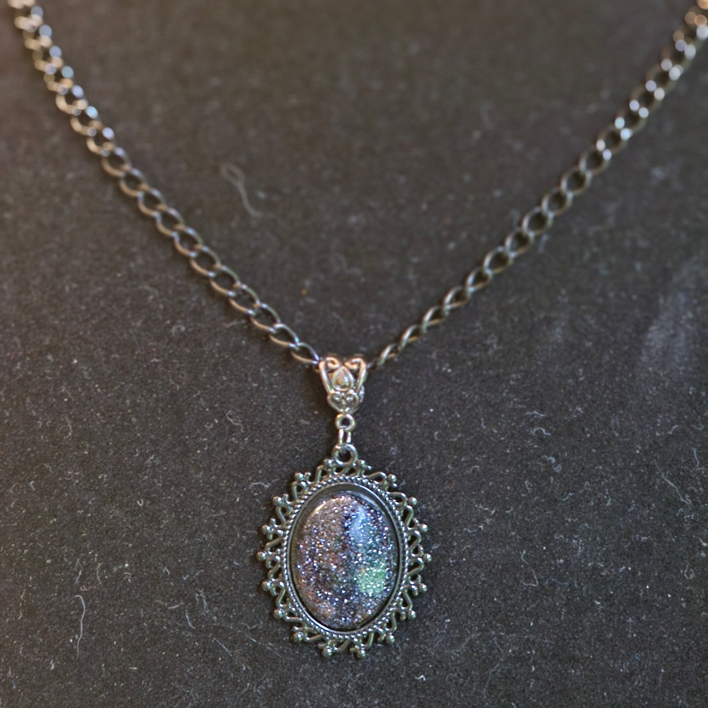 Black Sparkly Gothic-Style Choker Necklace