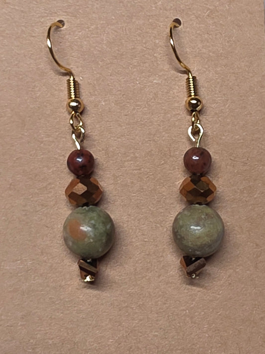 Autumn Jasper Dangle Earrings
