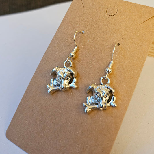Dog and Bone Earrings