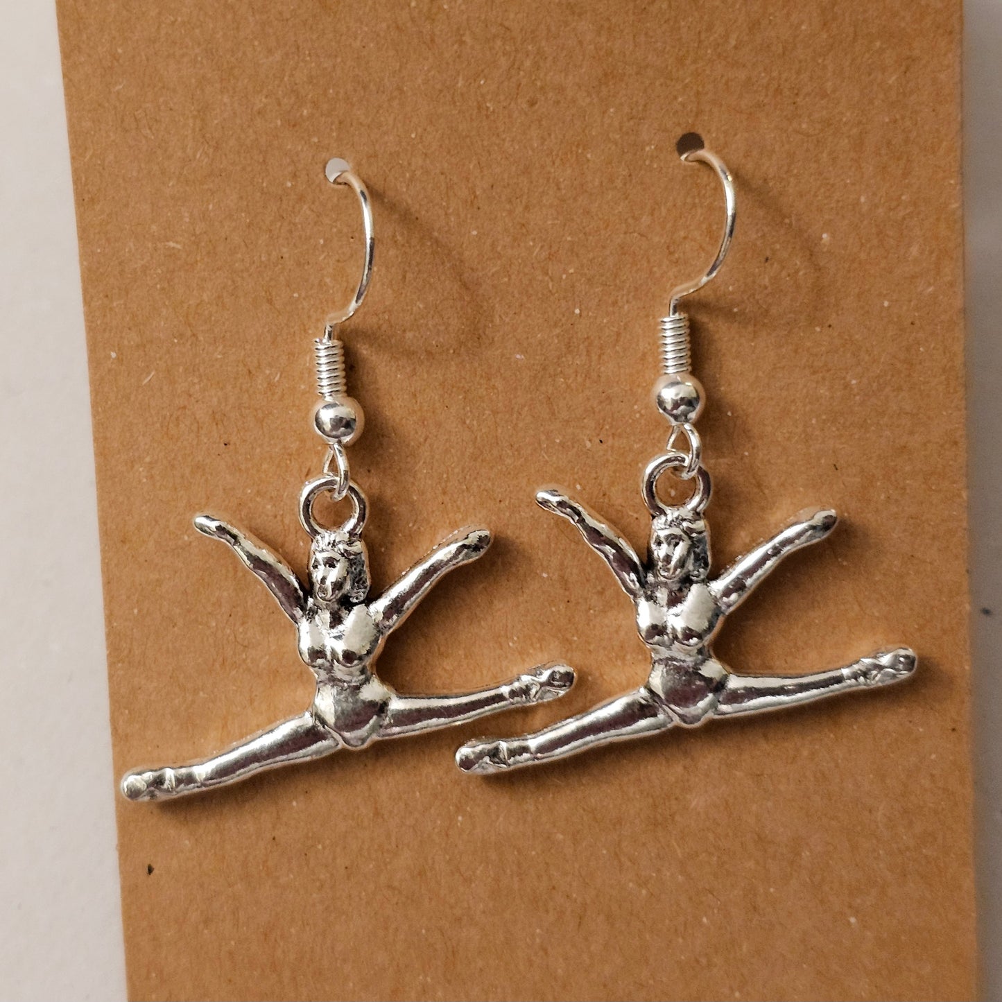 Silvery Gymnast Earrings